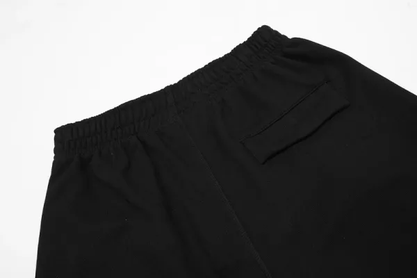 Design Graphic Print Black Sweat Shorts - 21