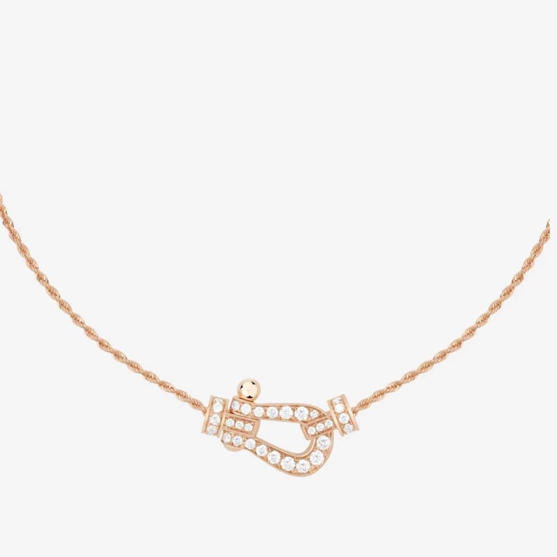 FRED Force 10 Mini Diamond Necklace Rose Gold Jewelry
