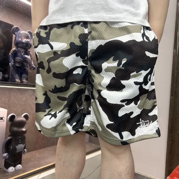 Stussy Leopard Print Drawstring Shorts Multicolor - 11