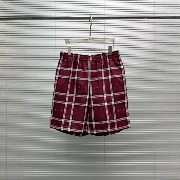 Gucci Plaid Sleep Set Navy and Burgundy Sleepwear - 10