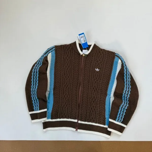 Adidas Originals Knit Cardigan Brown Multicolor Cardigan Outerwear.cardigan - 19