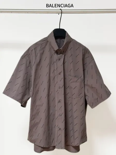 Balenciaga Oversized Short-Sleeve Shirt Black - 11