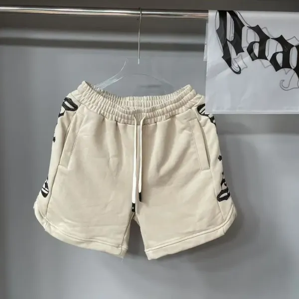 Hellstar Perforated Skull Print Shorts Black - 14