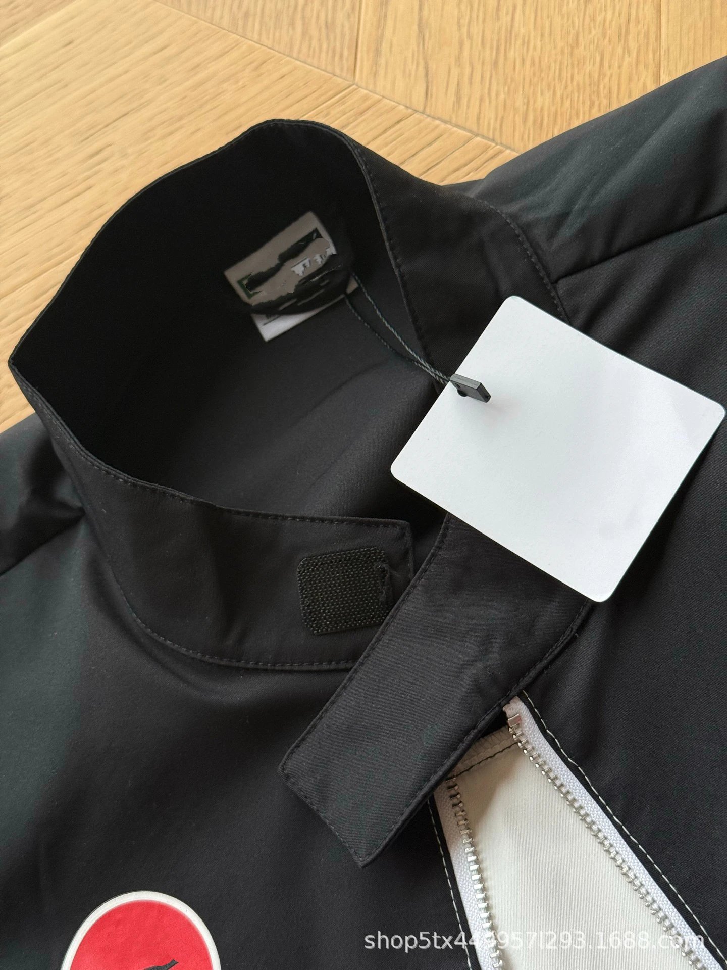 Design Racing Stripe Windbreaker Jacket in Black, Red, and White Outerwear.windbreaker - 13