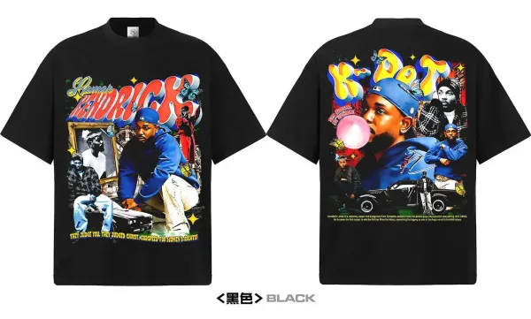 Design Kendrick Lamar Collage Graphic T-Shirt White - 12