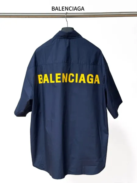 Balenciaga Oversized Short-Sleeve Shirt Black - 4