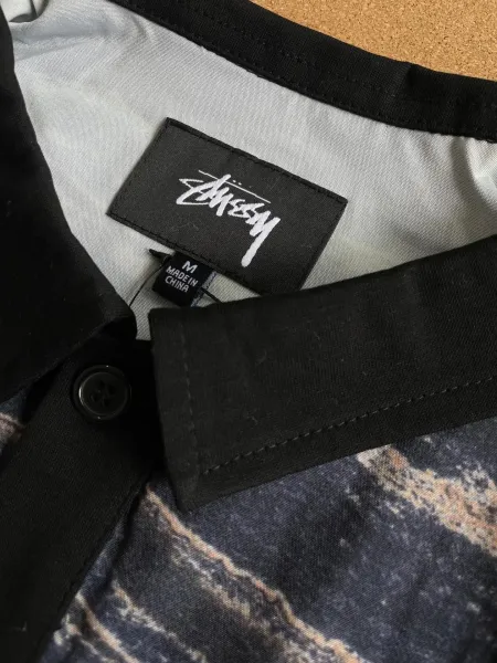 Stussy Marble Print Polo Navy Multicolor Polo Shirt - 15