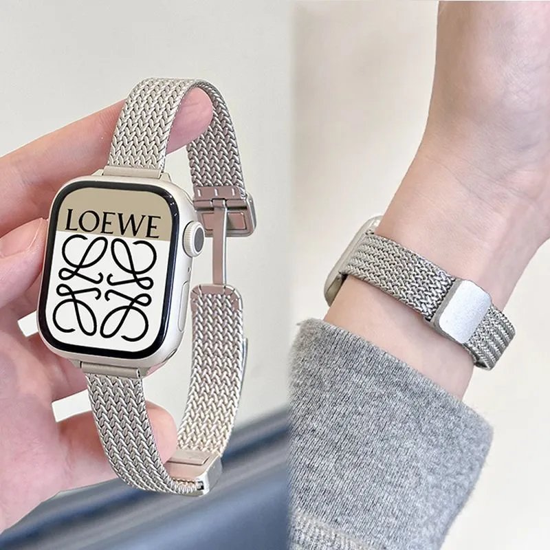 Loewe Anagram Logo Watch Face Milanese Loop Watch Band