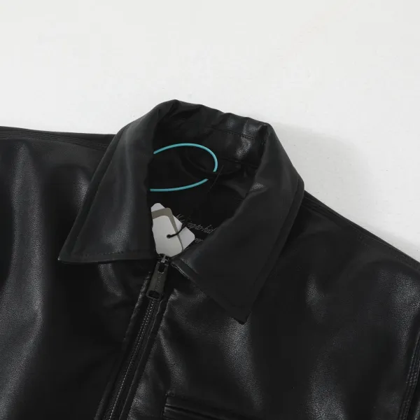 Carhartt Work In Progress Carhartt WIP Leather Jacket Black Leather-Jacket Leather Jacket - 8