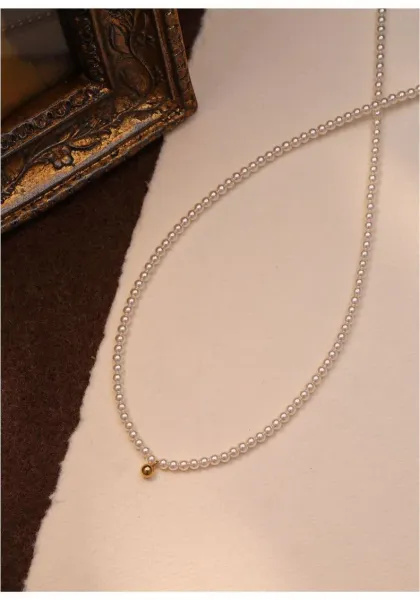 Design Double Strand Pearl Necklace White Jewelry - 26