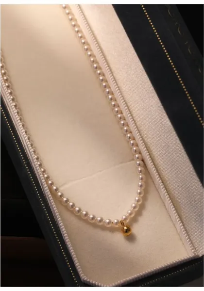 Design Double Strand Pearl Necklace White Jewelry - 28