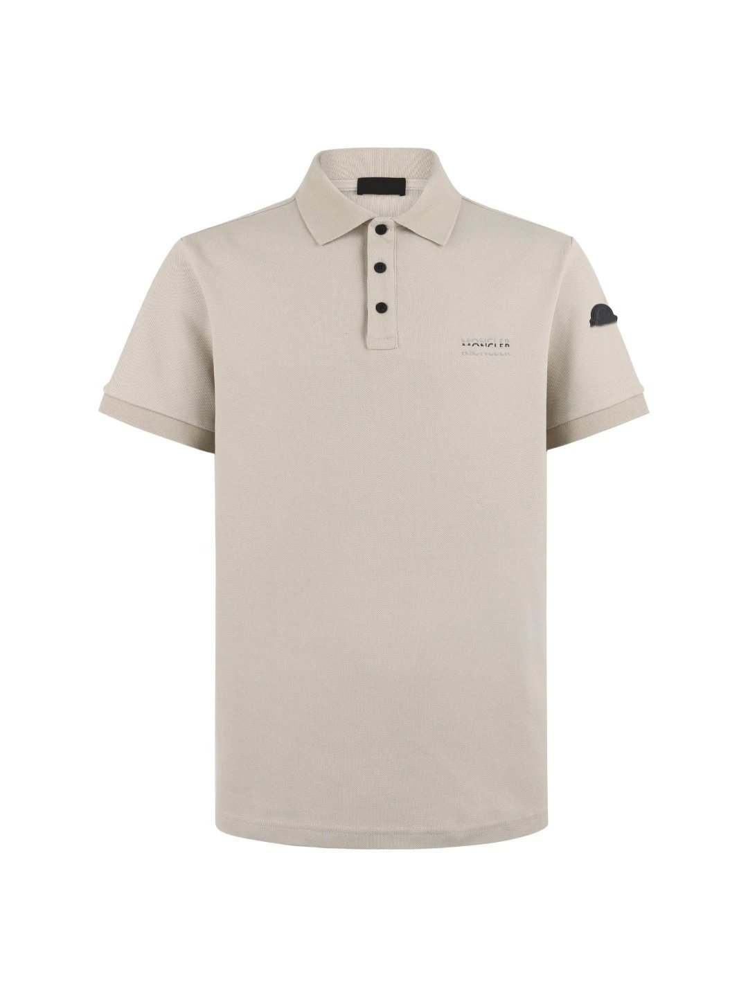 Moncler Polo Beige Piqué Cotton Polo Polo Shirt - 3