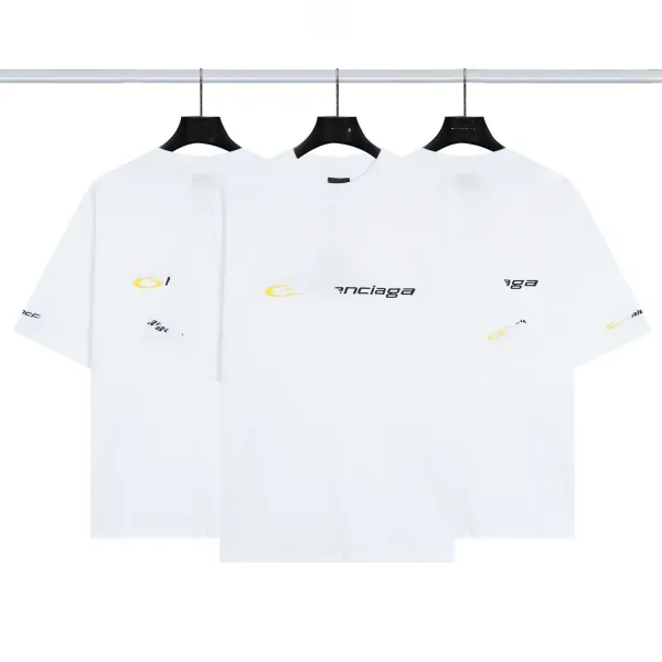 Balenciaga Logo Print White T-Shirt - 1