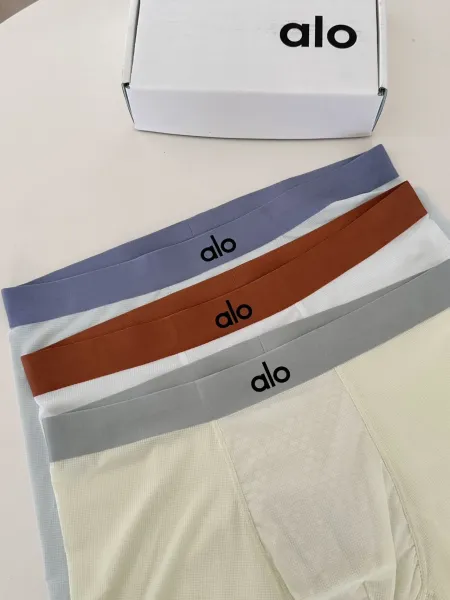 Alo Performance Boxer Briefs in Light Blue, White, Cream, and Brown Underwear - 12