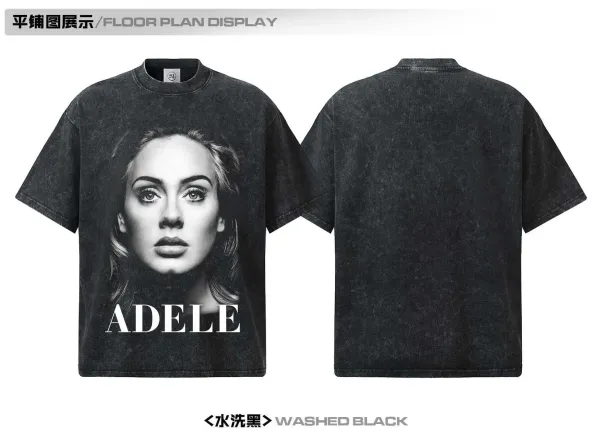 Design Adele Portrait Graphic White T-Shirt T-Shirts - 11