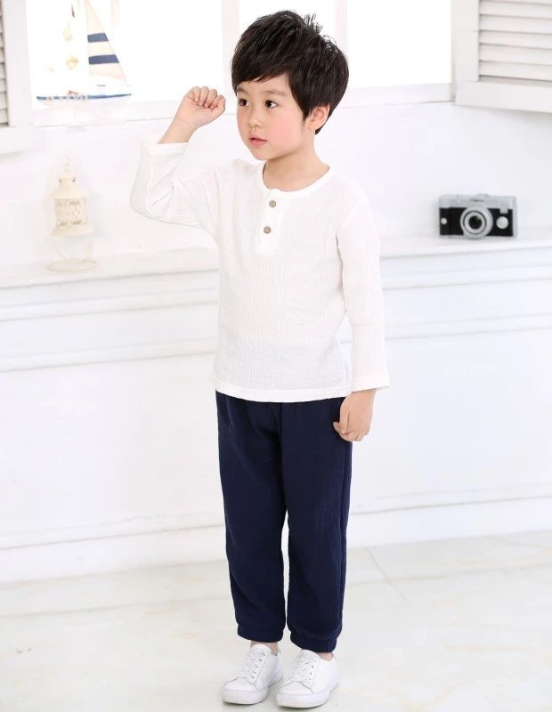 Design Ribbed Cotton Set Gray Kids Casual Set - 9
