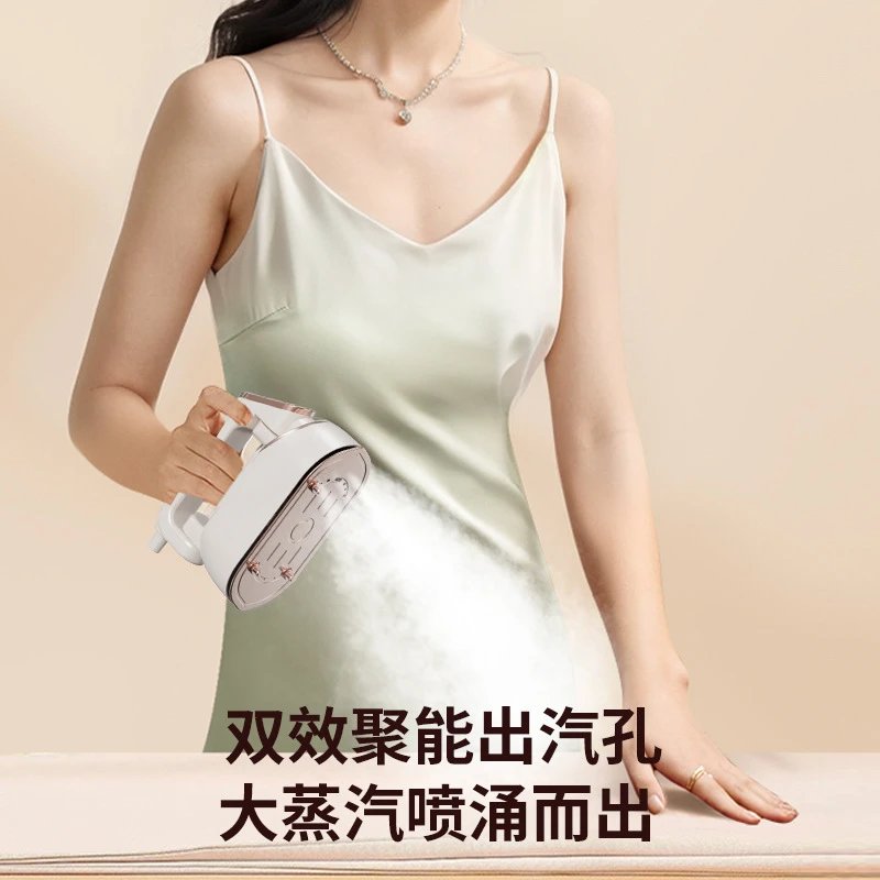 Portable Steam Iron White Foldable Handheld Garment Steamer