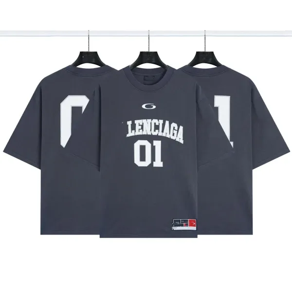 Balenciaga Lenciaga 01 Graphic T-Shirt Dark Gray - 1