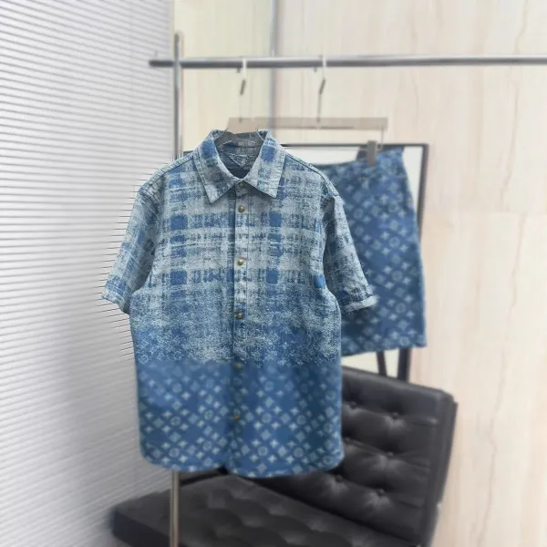 Louis Vuitton Monogram Denim Shirt Blue - 1