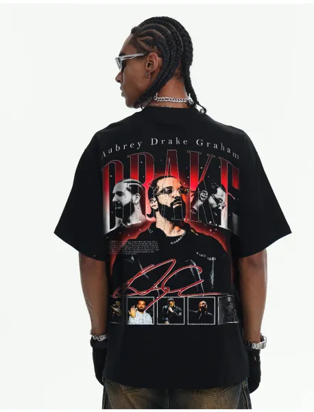 Drake OVO x Design Drake Portrait Graphic T-Shirt White - 21