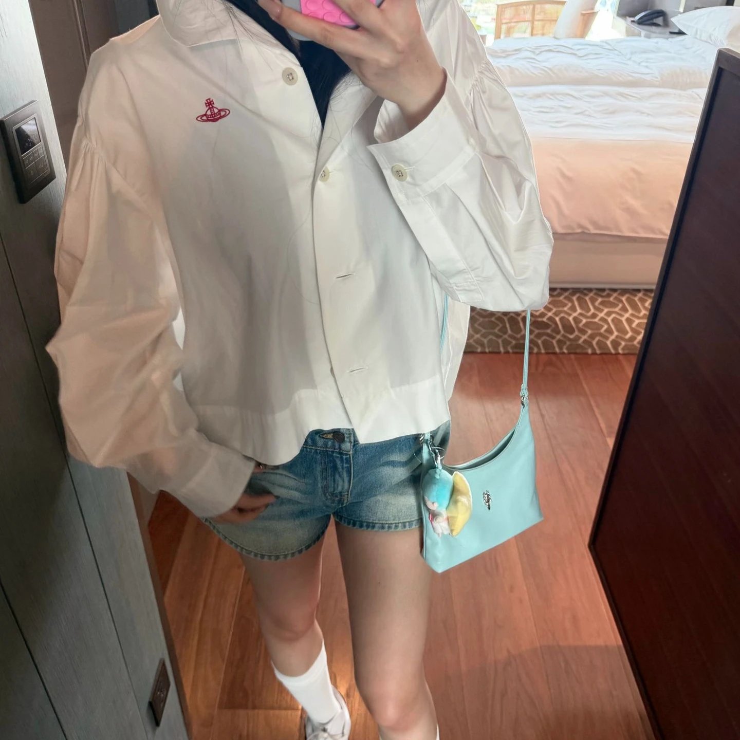 Vivienne Westwood Orb Logo White Hooded Sailor Shirt