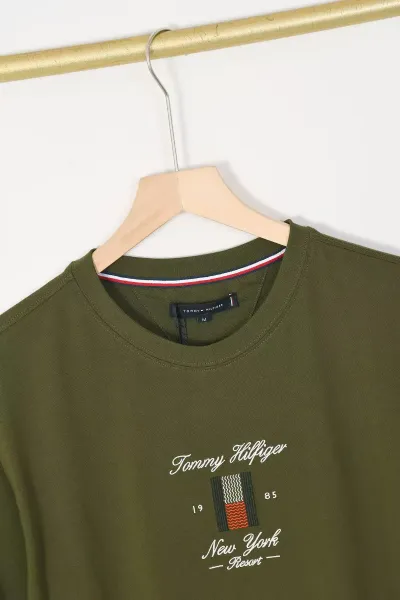 Tommy Hilfiger New York Resort Olive Green T-Shirt - 7