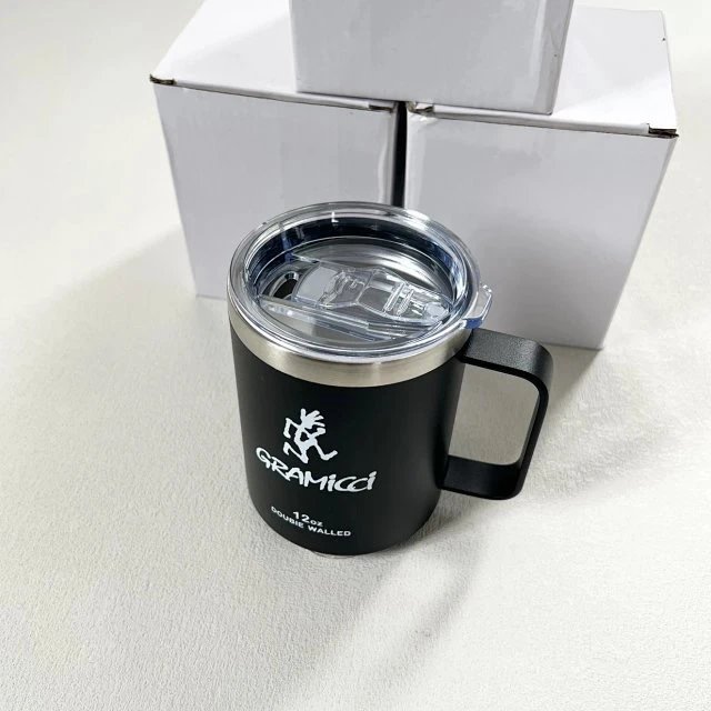 Design Gramici 12oz Double Walled Insulated Mug in Cream, Olive Green, and Black Accessories - 17