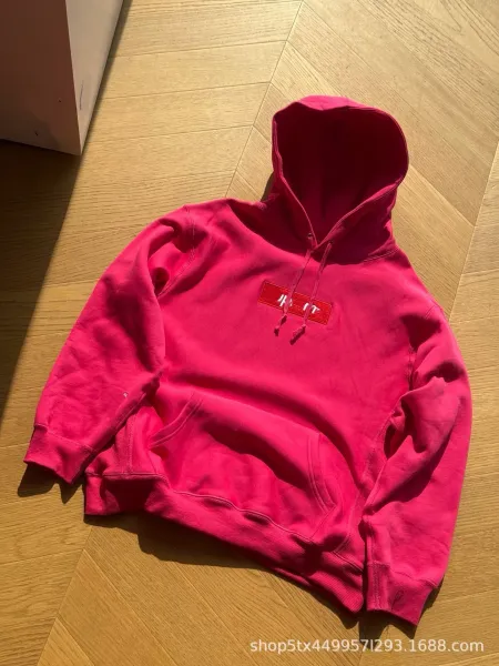 Design Box Logo Hoodie Pink Hoodie - 1