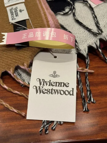 Vivienne Westwood Orb Logo Cashmere Scarf Black - 42