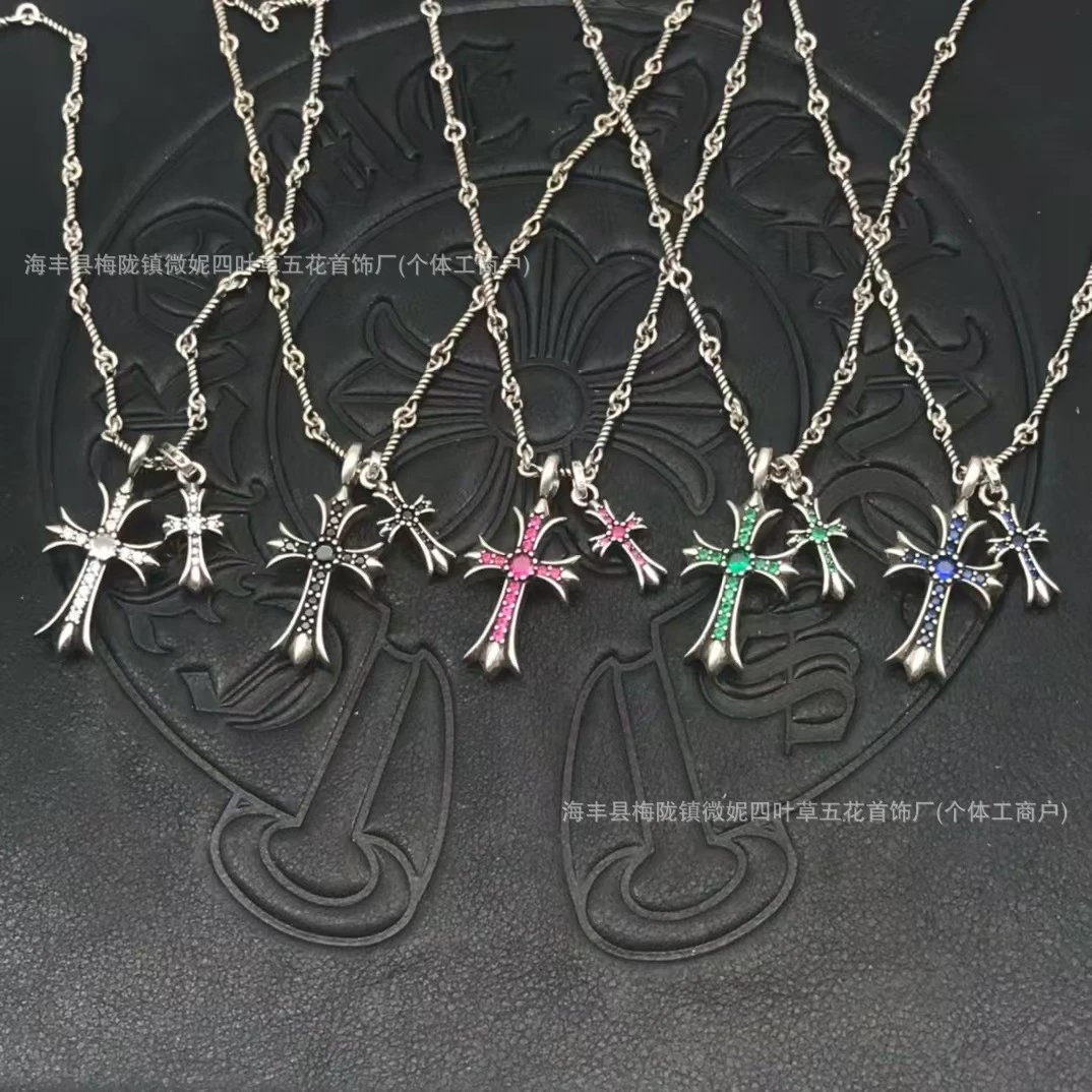 Chrome Hearts Cross Pendant Necklace Multicolor Jewelry