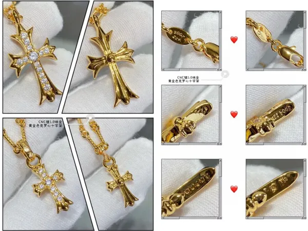 Design Cross Pendant Necklace with Crystal Accents Silver Jewelry - 7