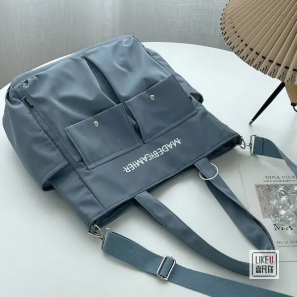 Design MADEBYCAMIER Utility Tote Bag in Dusty Blue Tote Bag - 44