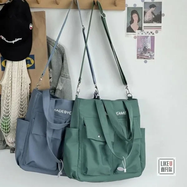 Design MADEBYCAMIER Utility Tote Bag in Dusty Blue Tote Bag - 51