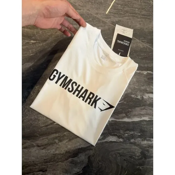 Gymshark Performance T-Shirt White / Black - 13