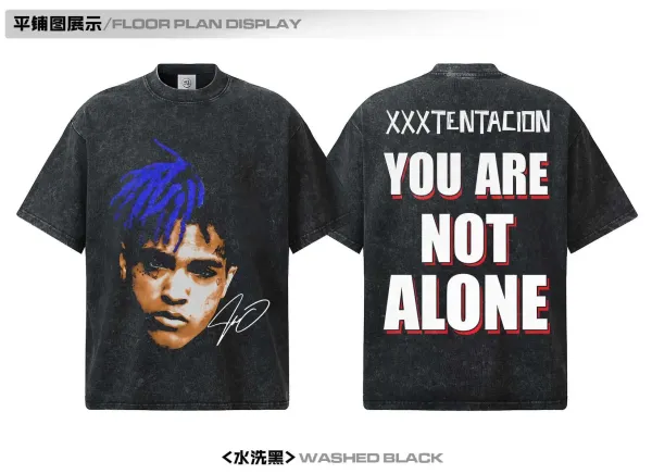 Design XXXtentacion You Are Not Alone Acid Wash T-Shirt T-Shirts - 11