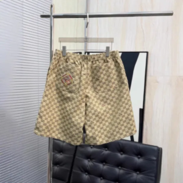 Gucci GG Monogram Print Short-Sleeve Shirt Beige - 6