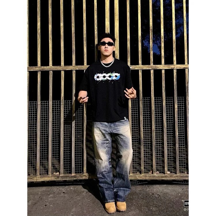 Design COOGI World Map Print Black T-Shirt T-Shirts - 11