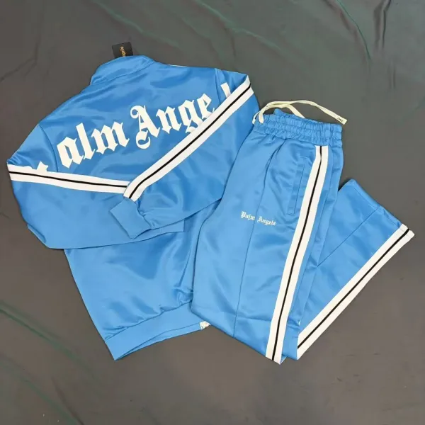 Palm Angels Track Jacket and Pants Set Sky Blue Tracksuit - 1