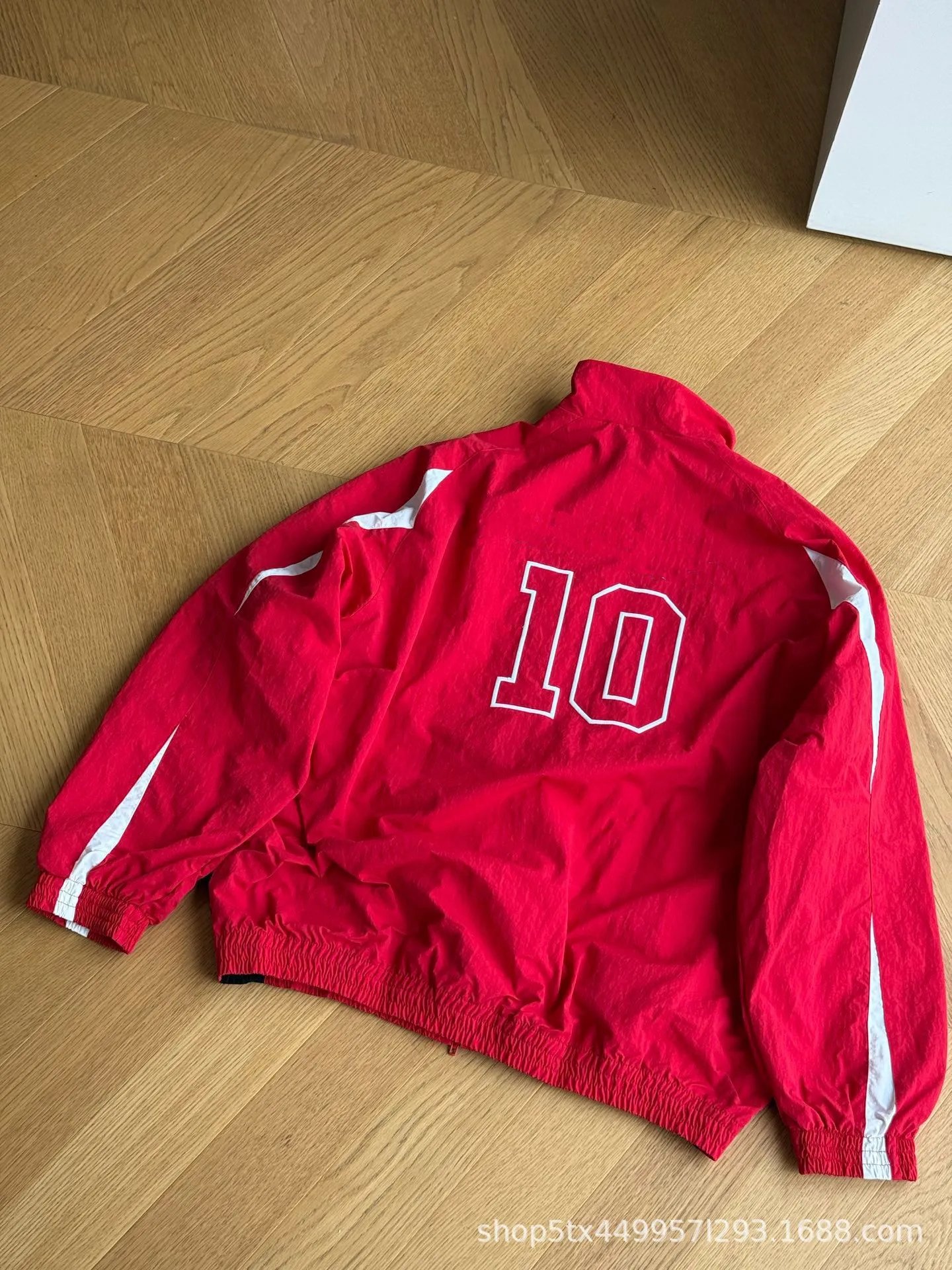 Design Windbreaker Jacket Black Red White Outerwear.windbreaker - 4