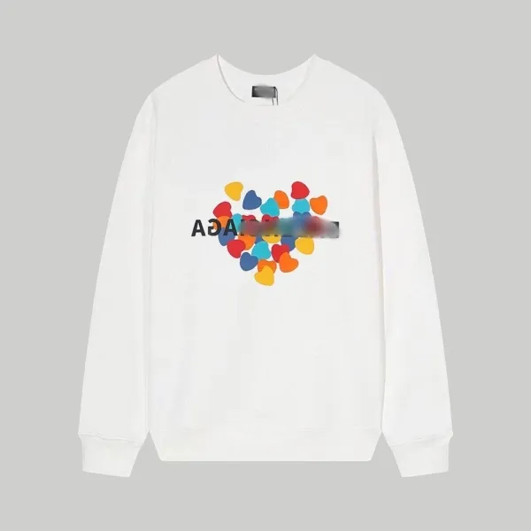 Balenciaga Heart Print Crewneck White Sweatshirt Hoodie - 1
