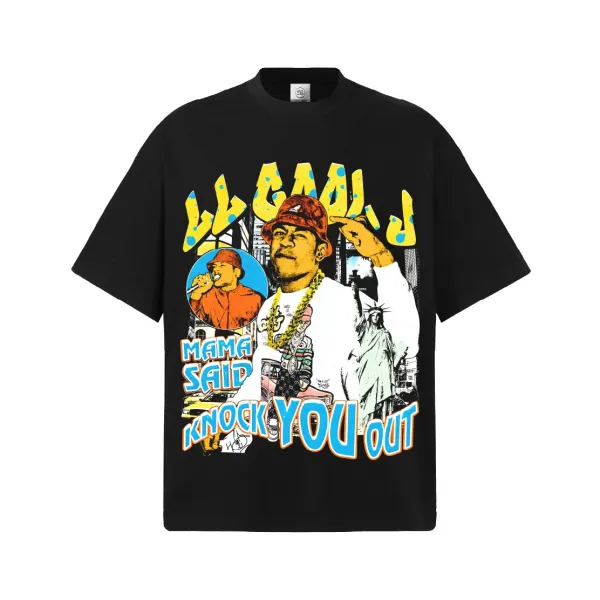 Design Lil' Kim 'Mama Said Knock You Out' Graphic T-Shirt Black - 1