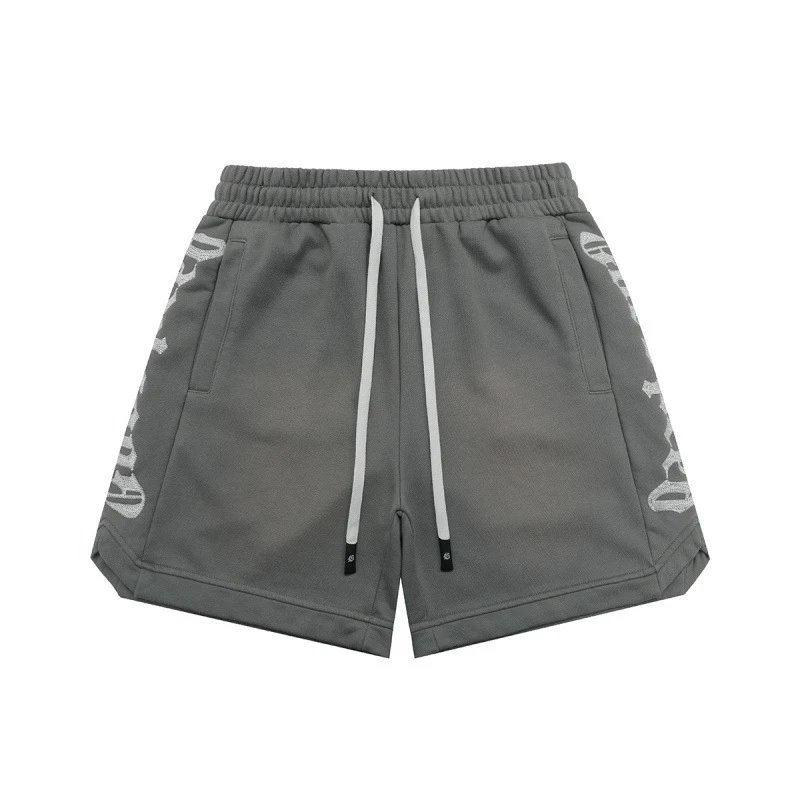 Hellstar Perforated Skull Print Shorts Black - 55