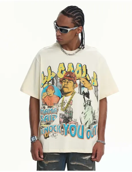 Design Lil' Cease 'Mama Said Knock You Out' Graphic T-Shirt Black - 18