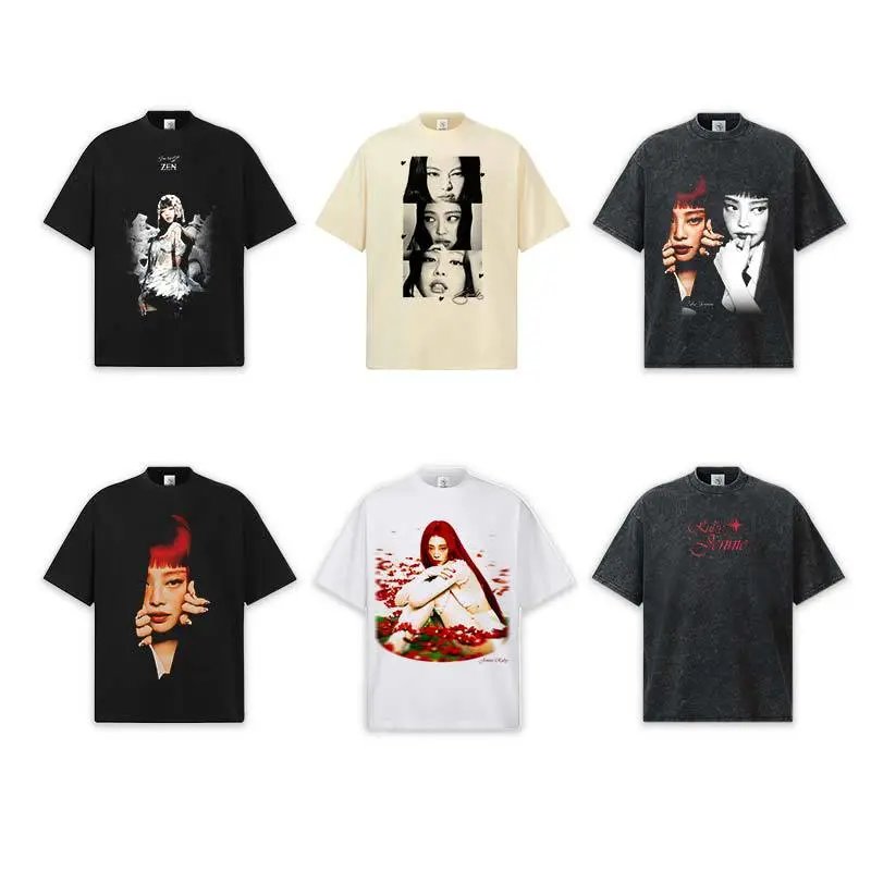 BreakSilence Jennie's Collection Black Graphic Oversized T-Shirt