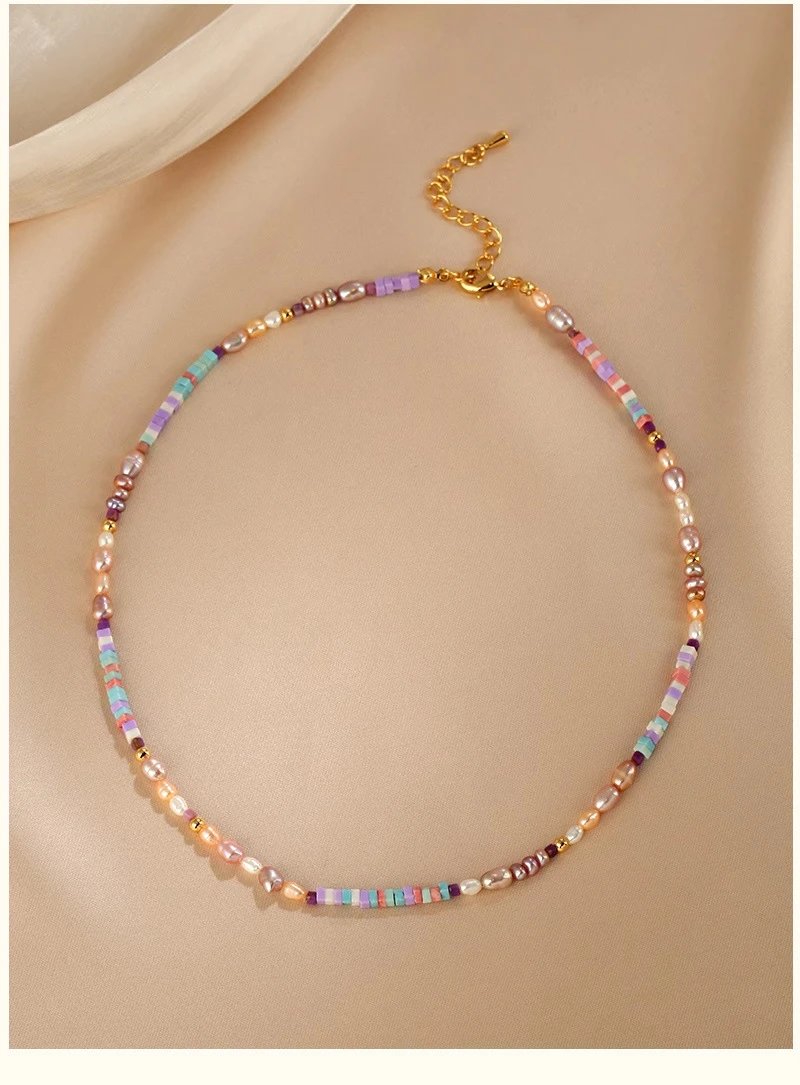 Design Multicolor Pearl and Ceramic Bead Bracelet with Gold-Tone Clasp Jewelry - 9