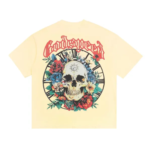 Godspeed Hollywood Fire Print Cream T-Shirt - 17
