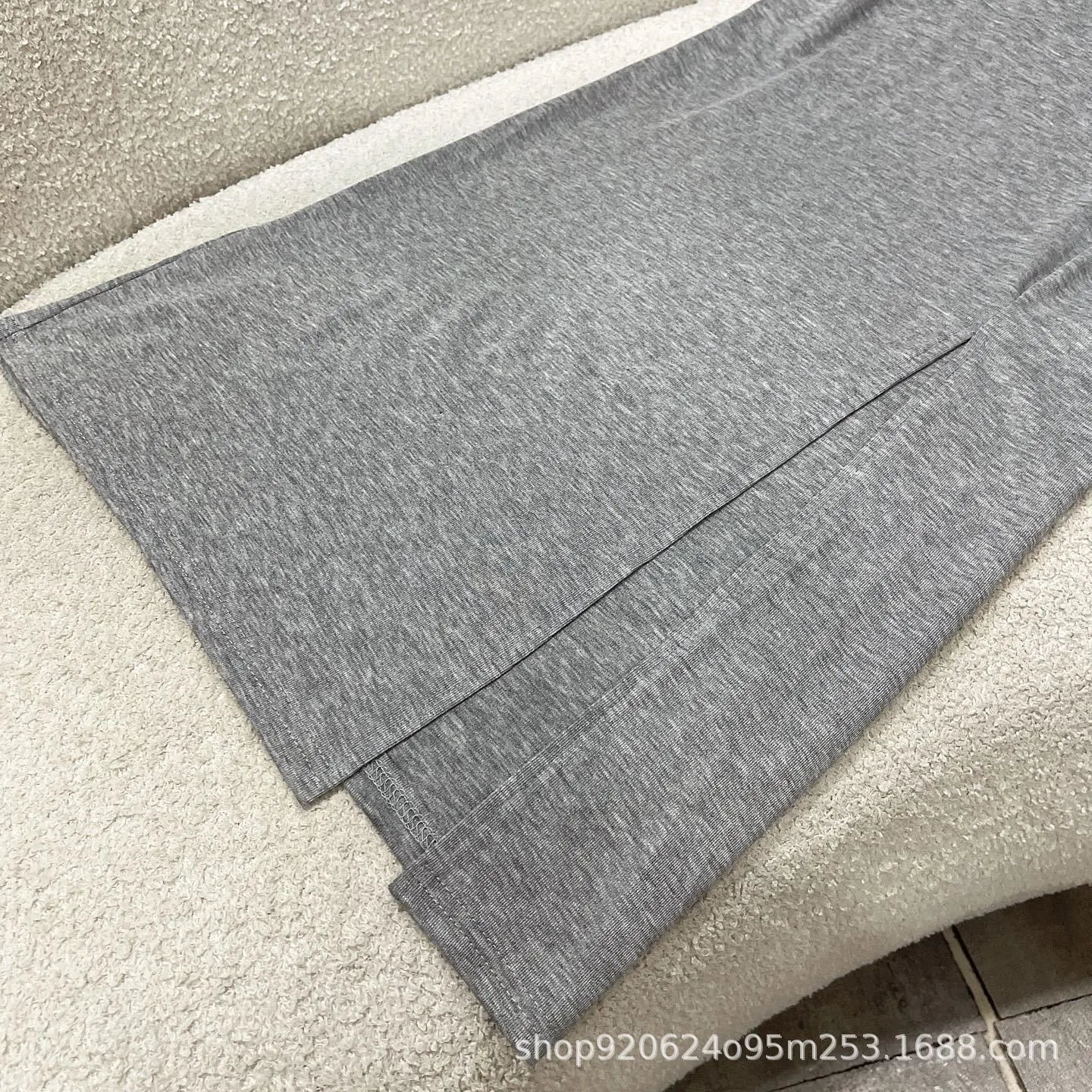 Miu Miu Lace Trim Gray Slip Dress