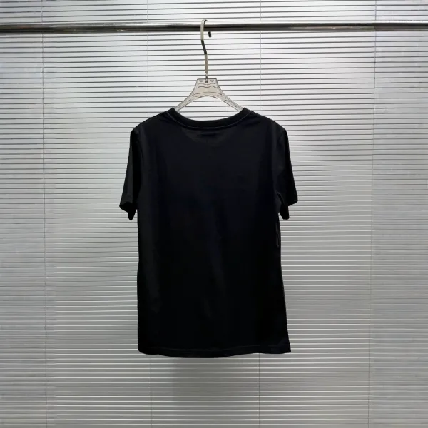 Celine CELN Logo Embellished Black T-Shirt - 5