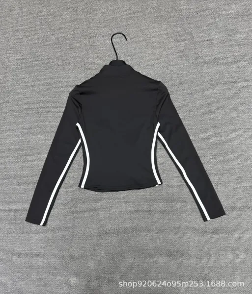 Alo Yoga Studio Line Gray with White Stripe Activewear Set - 7