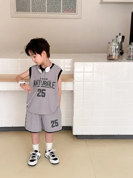 Design Star Nature 25 Basketball Jersey Set Navy Blue - 38